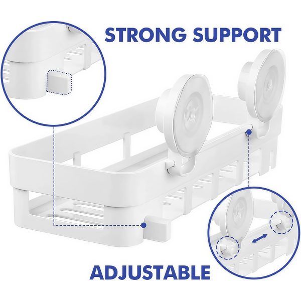 Rectangular Bathroom Basket & Shower Shelf