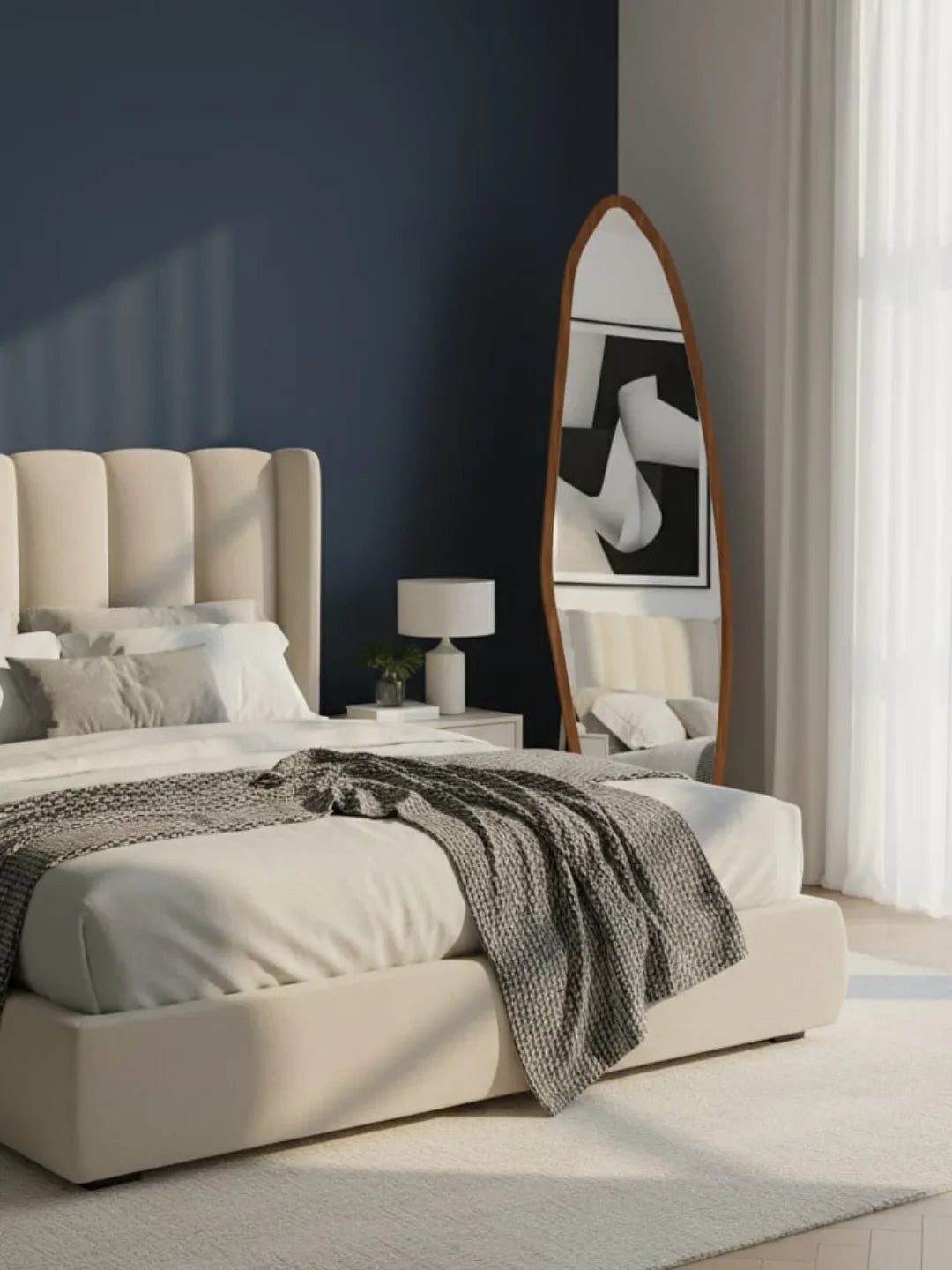 Asymmetrical Full-Length Floor Mirror