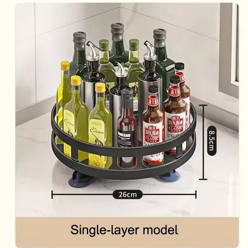 360-Degree Rotating Multi-Tier Spice Rack Organizer
