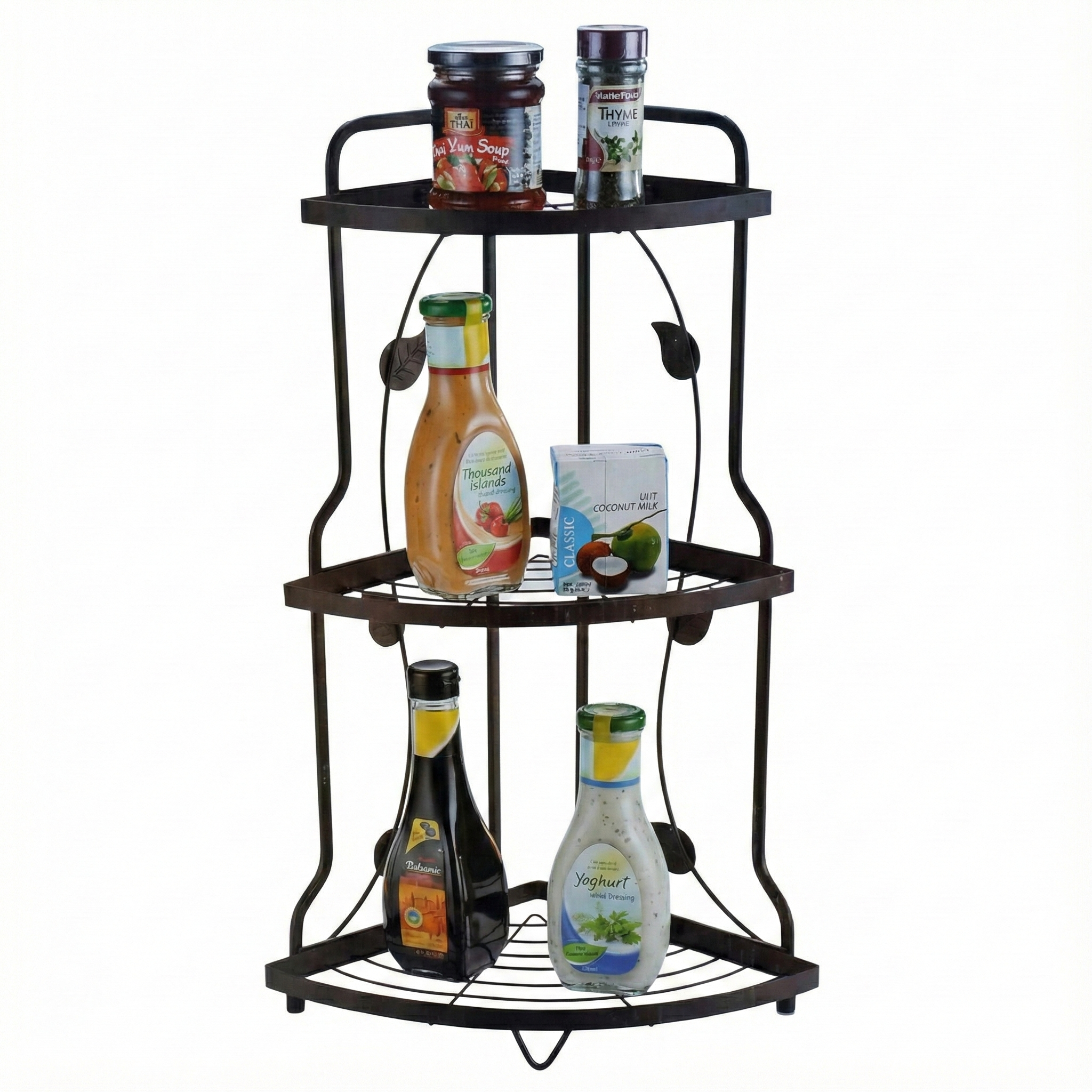 3-Tier Multifunctional Corner Storage Rack