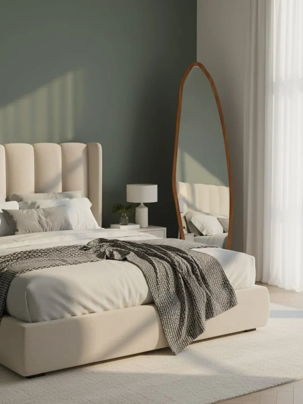 Asymmetrical Full-Length Floor Mirror