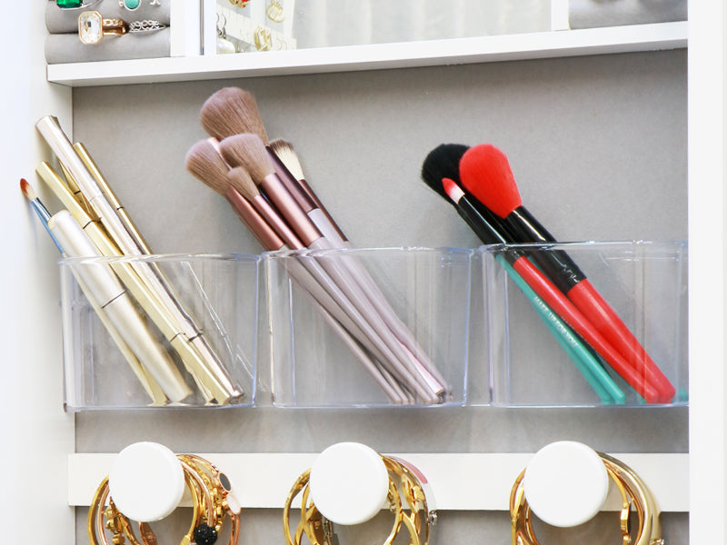 LED Jewelry Armoire Cabinet – Wall or Door Mounted