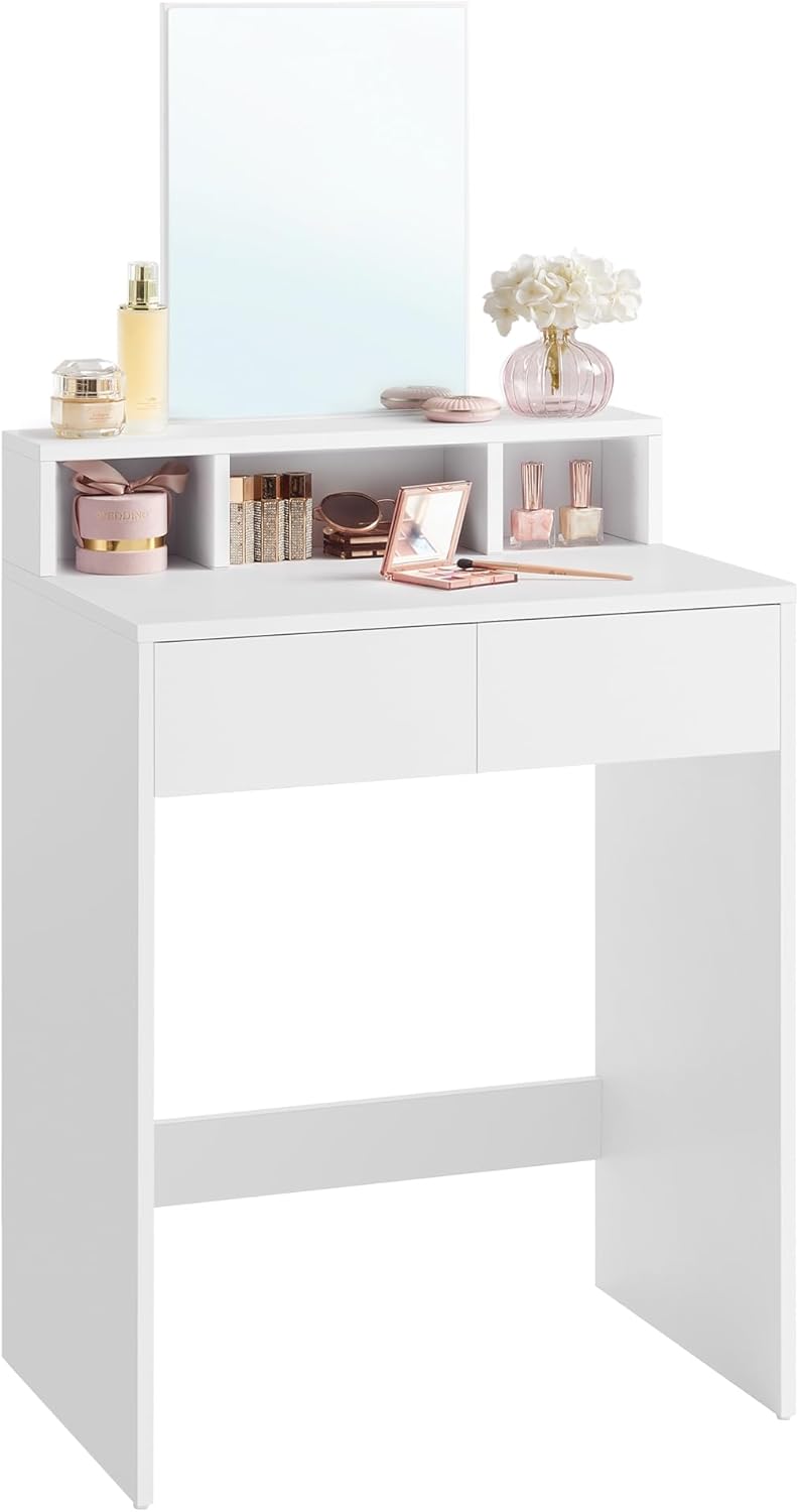 VASAGLE Modern White Dressing Table RDT103W01