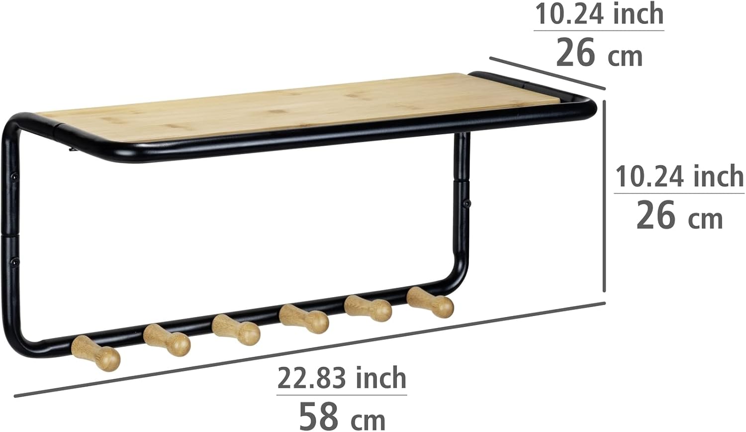 Wenko Loft Wall Coat Rack