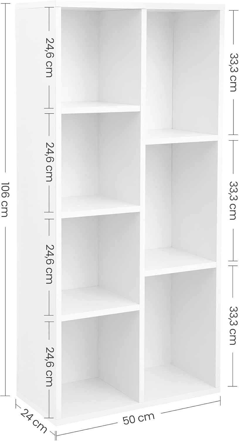 VASAGLE Bookcase LBC27WT