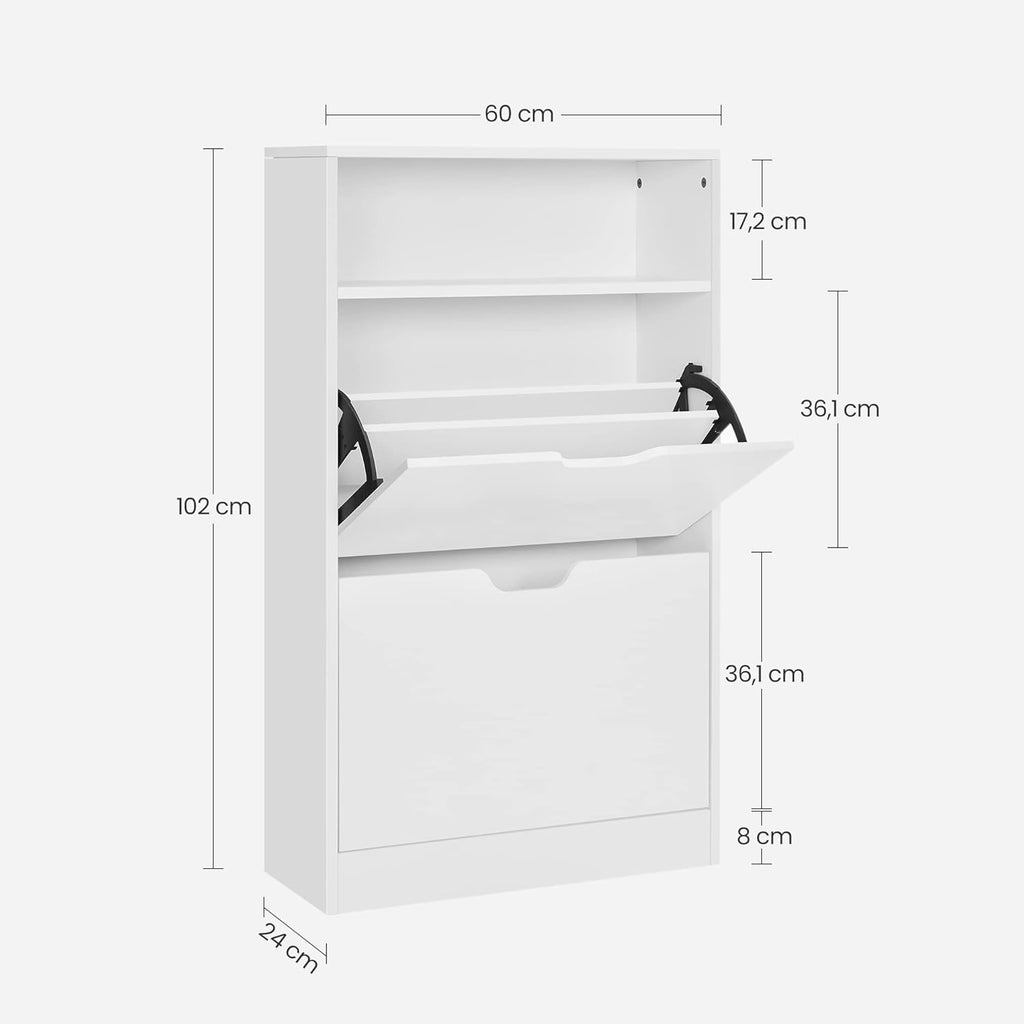 VASAGLE Shoe Cabinet LBC040W01V1