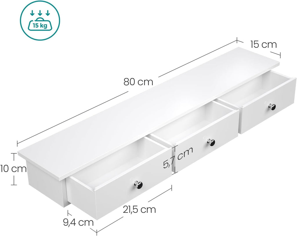 SONGMICS Floating Wall Shelf LWS085W01