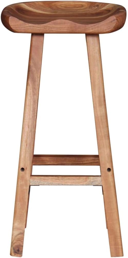 Set of 2 Wood Bar Stool