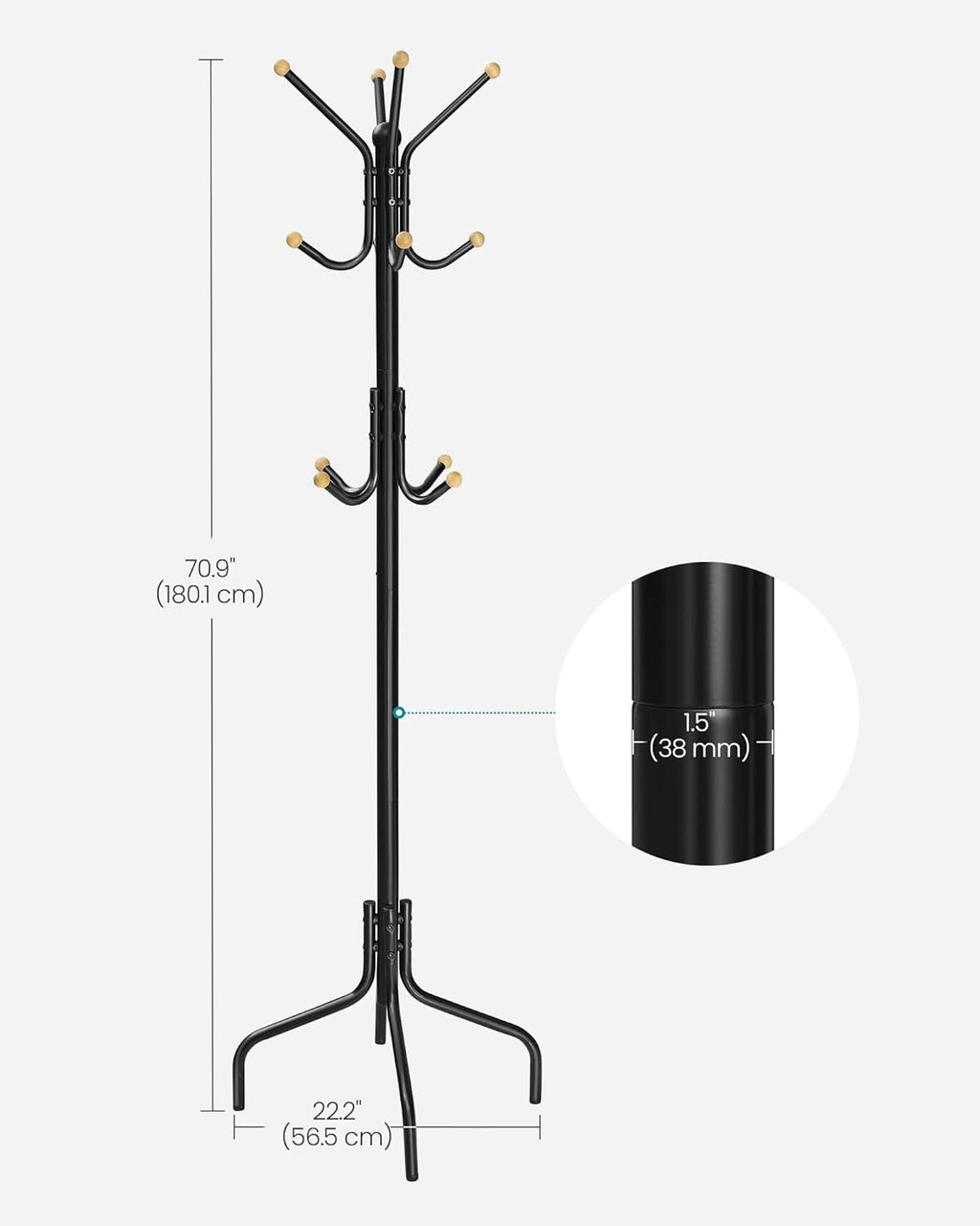 SONGMICS Coat Stand RCR031B01
