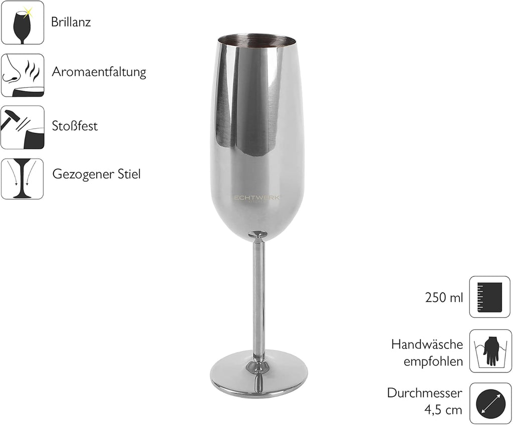 ECHTWERK Set of 2 Champagne Flute Glass