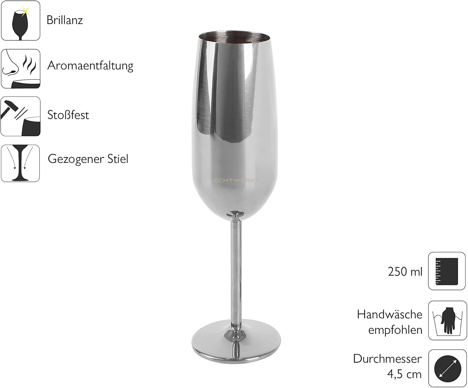 ECHTWERK Set of 2 Champagne Flute Glass