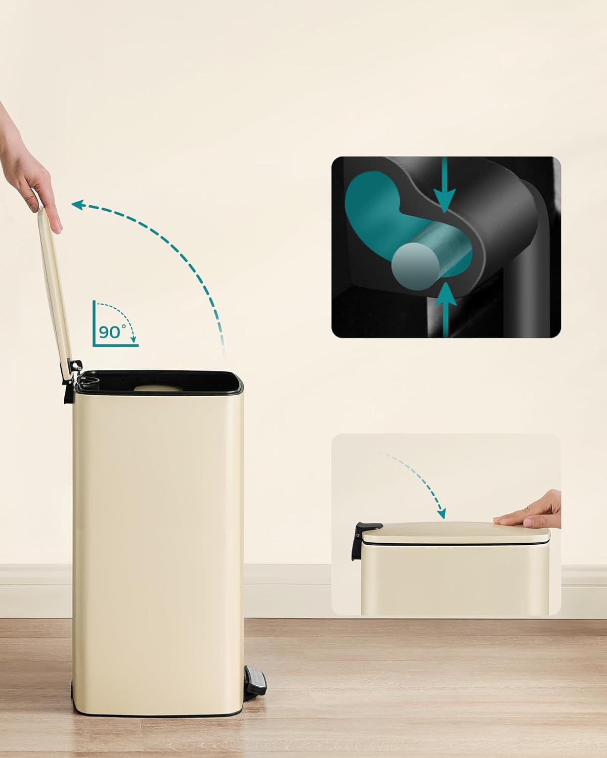 SONGMICS Kitchen Trash Can LTB593A02