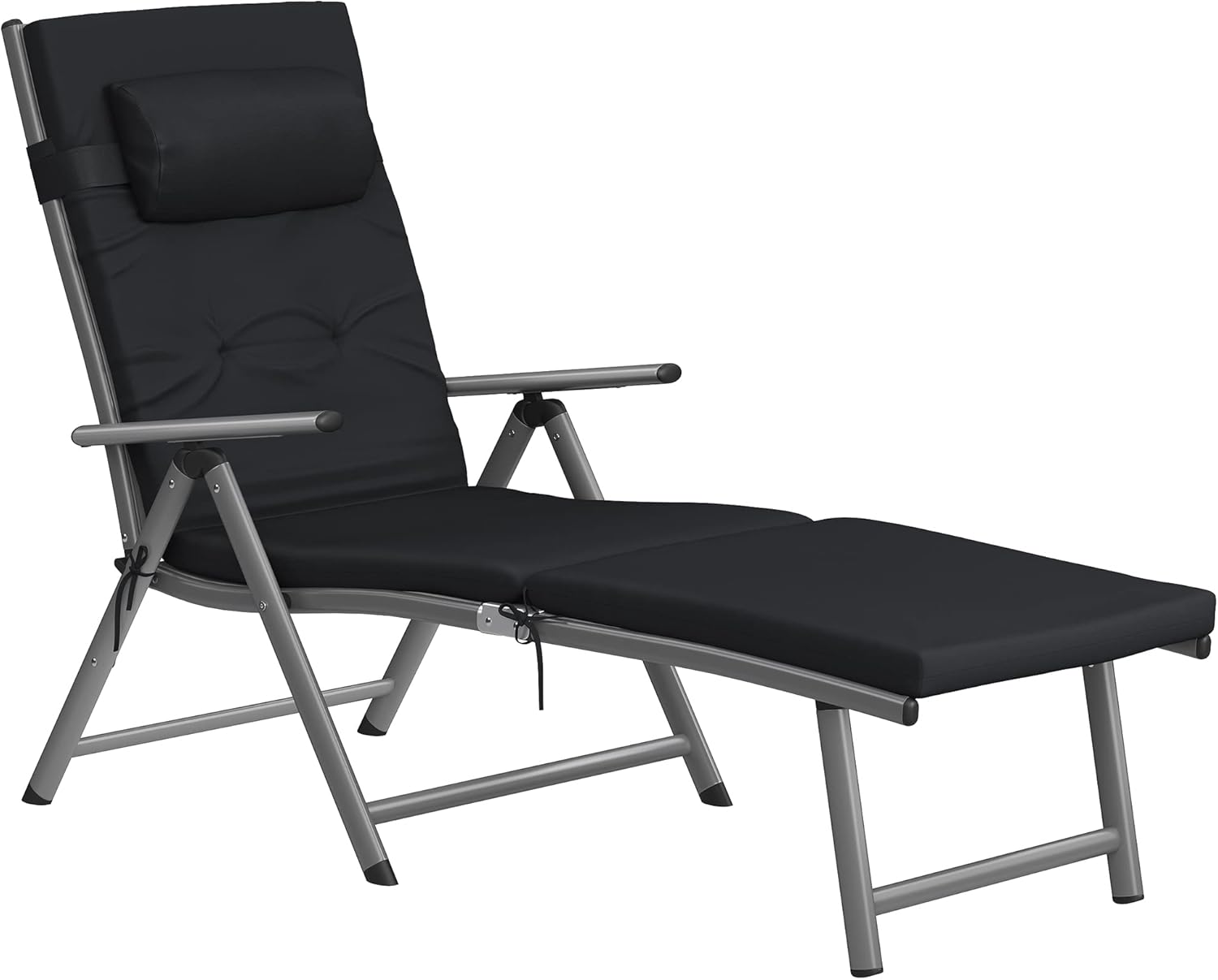SONGMICS Sun Lounger, foldable, deck chair GCB24BK
