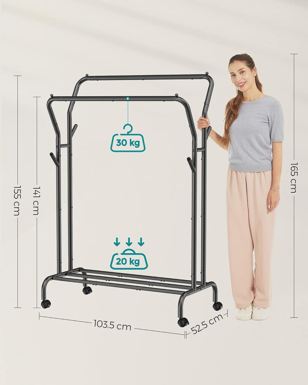 SONGMICS Clothes Rail HSR107B01V1