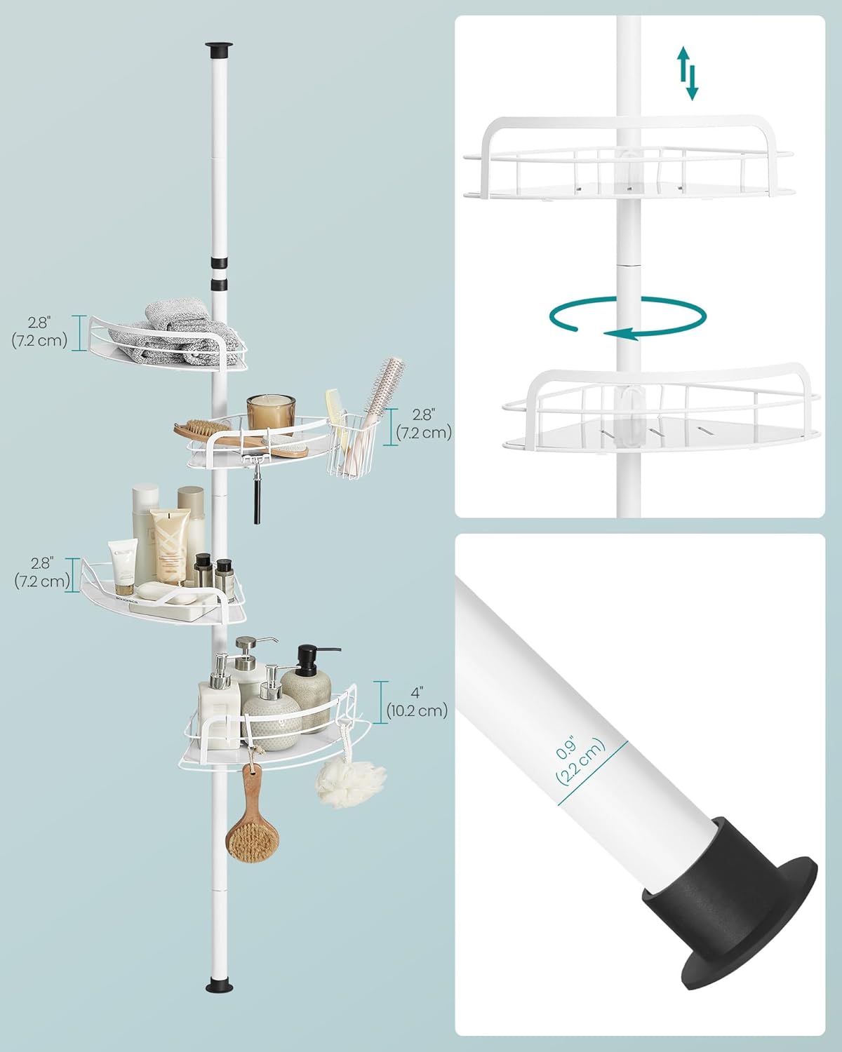 SONGMICS Corner Shower Caddy BCB003W01