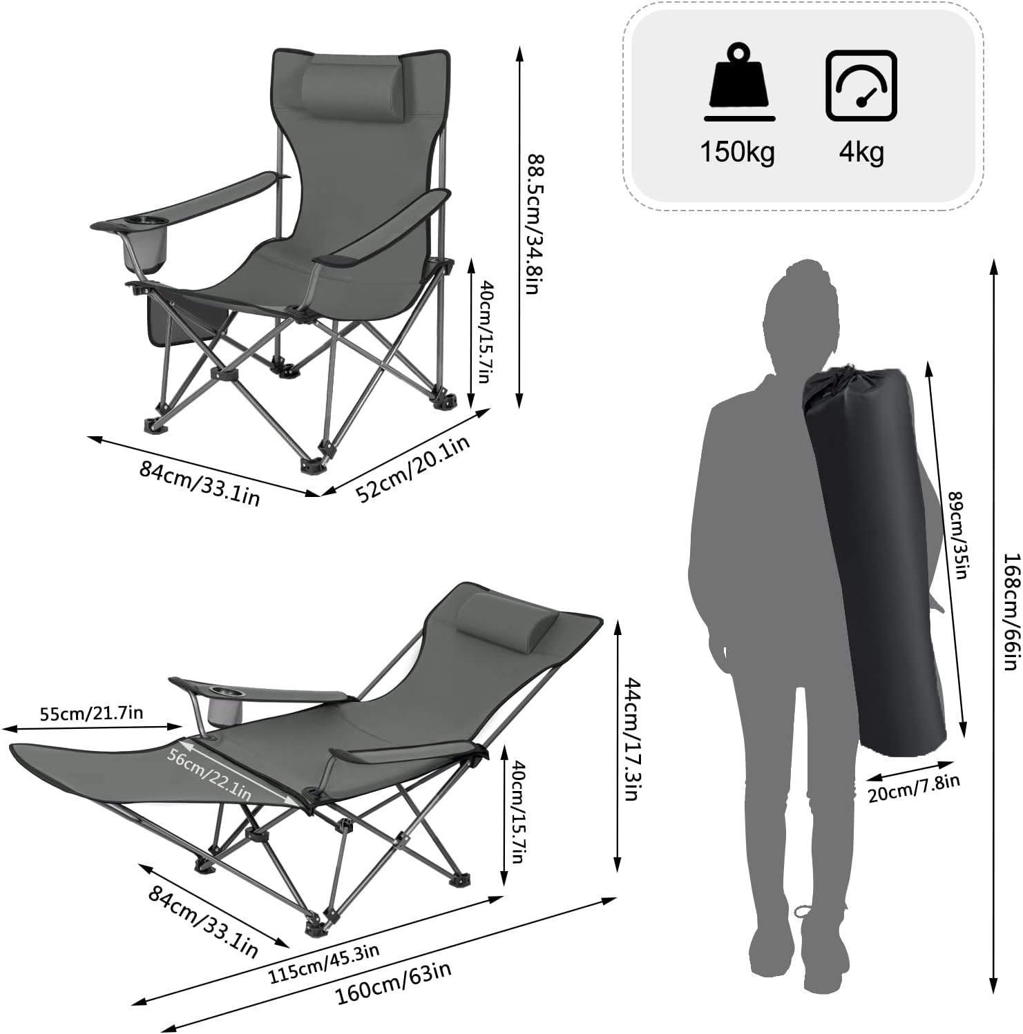 WOLTU Ultralight Folding Camping Chair