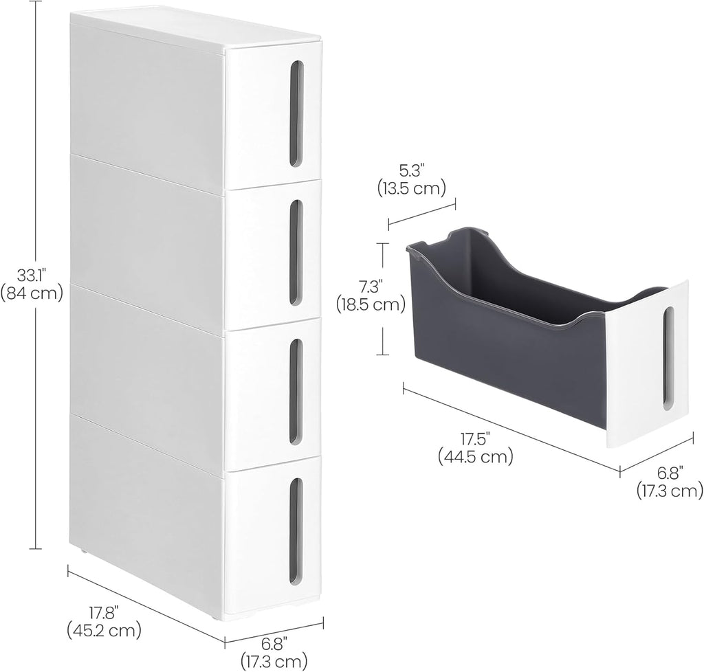 SONGMICS Storage Tower on Wheels KFR008G01