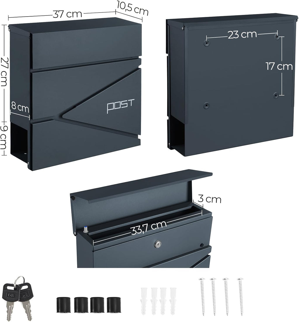 SONGMICS Wall Mounted Post Box GMB051G02