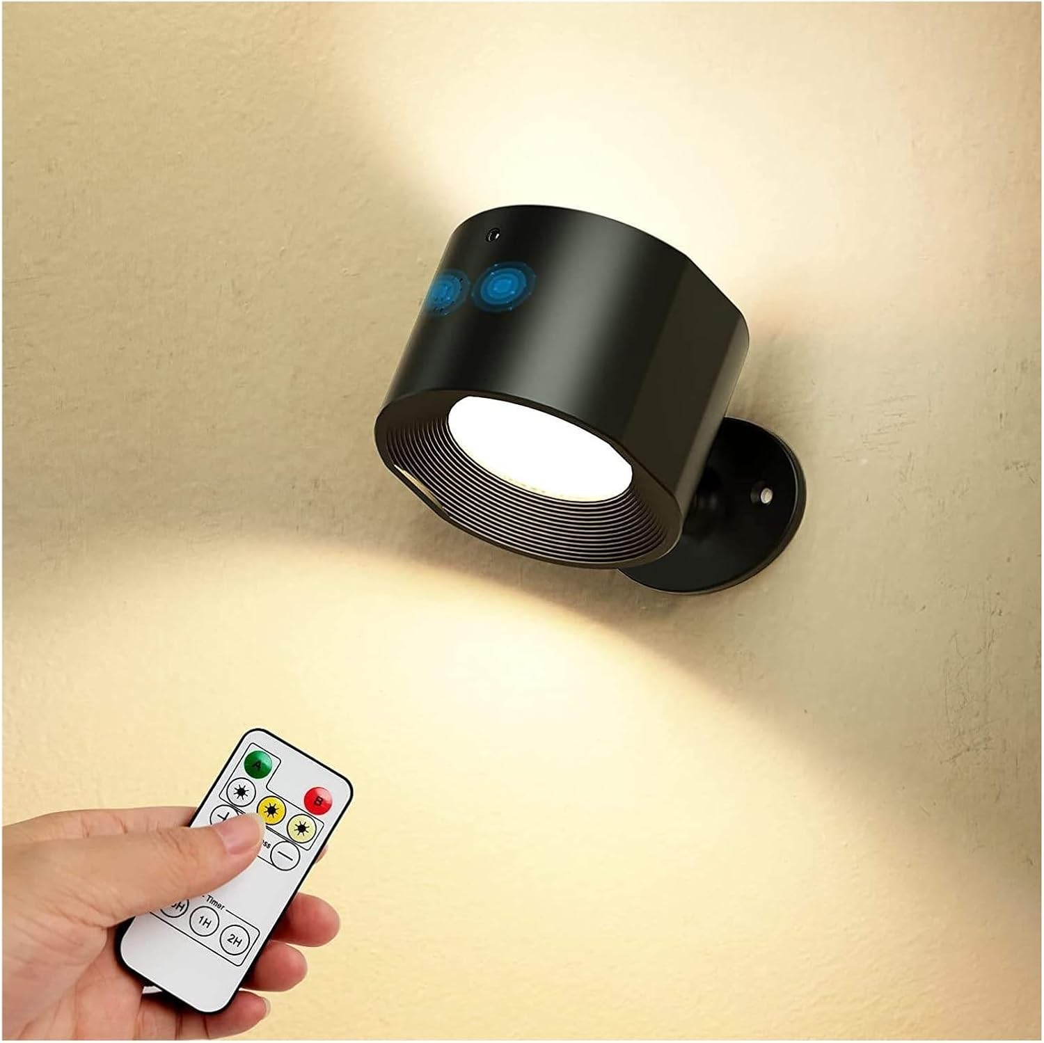 Touch & Remote Control Indoor Wireless Rechargeable Wall Lamp