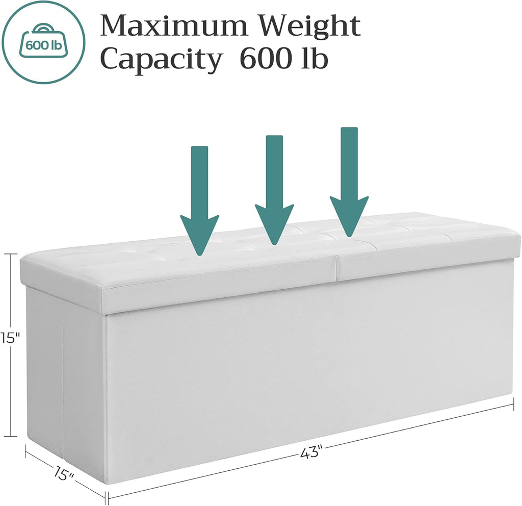 SONGMICS Bench with Storage Space LSF75WT