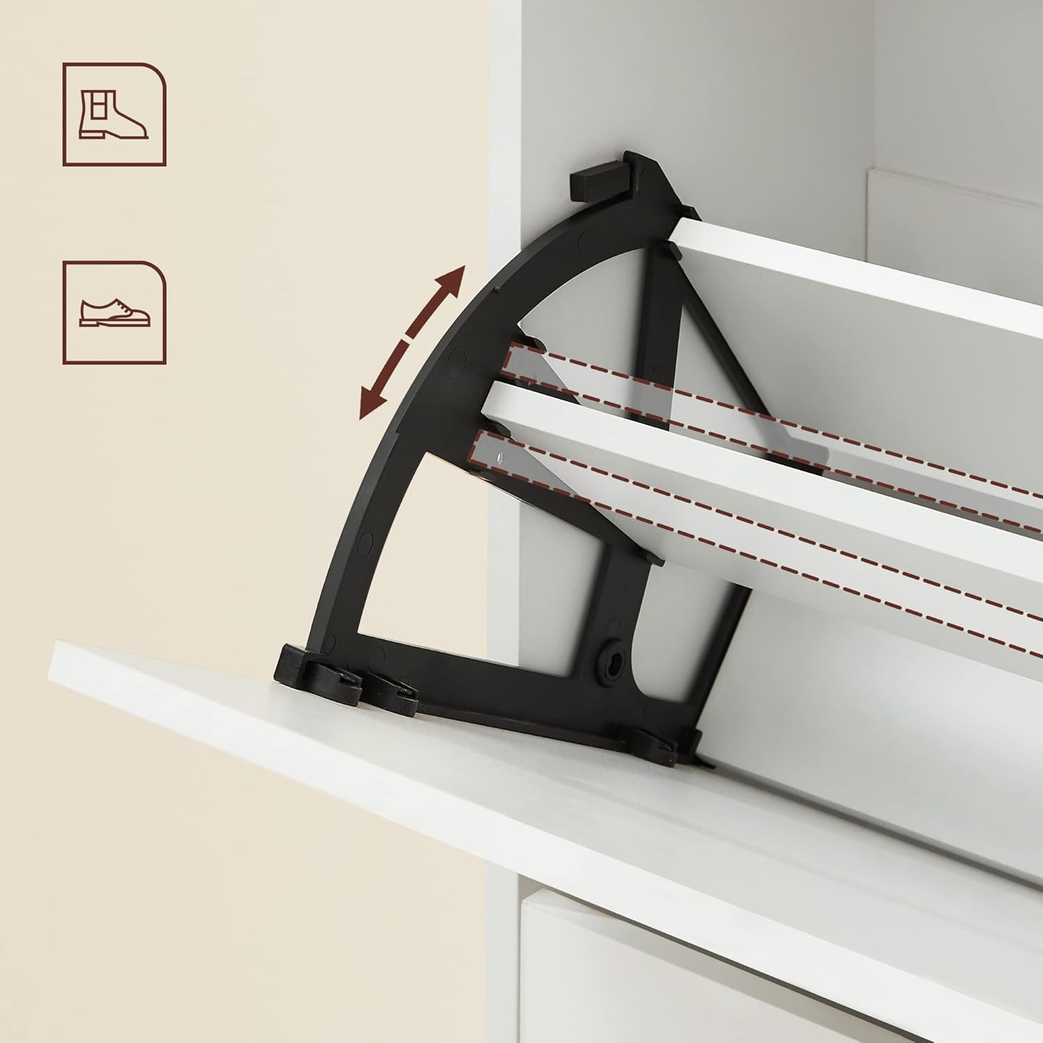 VASAGLE Shoe Cabinet LBC040W01V1