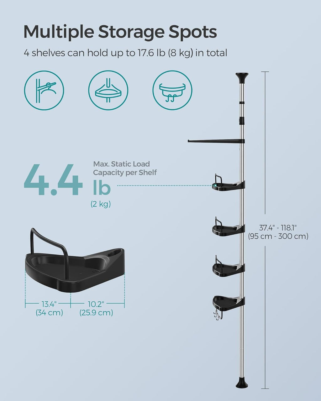 SONGMICS Shower Caddy BCB002B01
