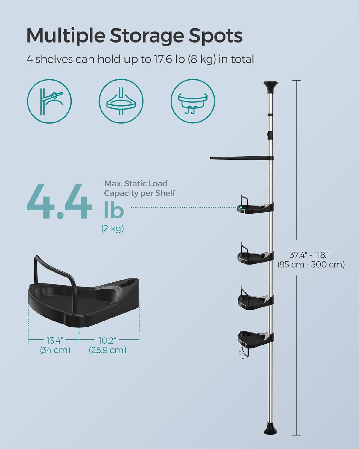 SONGMICS Shower Caddy BCB002B01