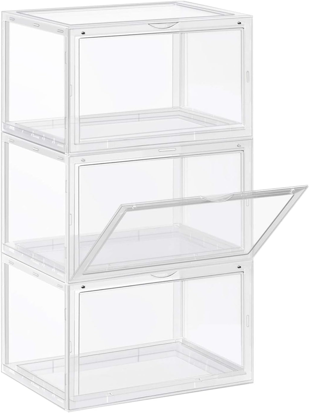 SONGMICS Set of 3 Shoe Boxes LSP03CW