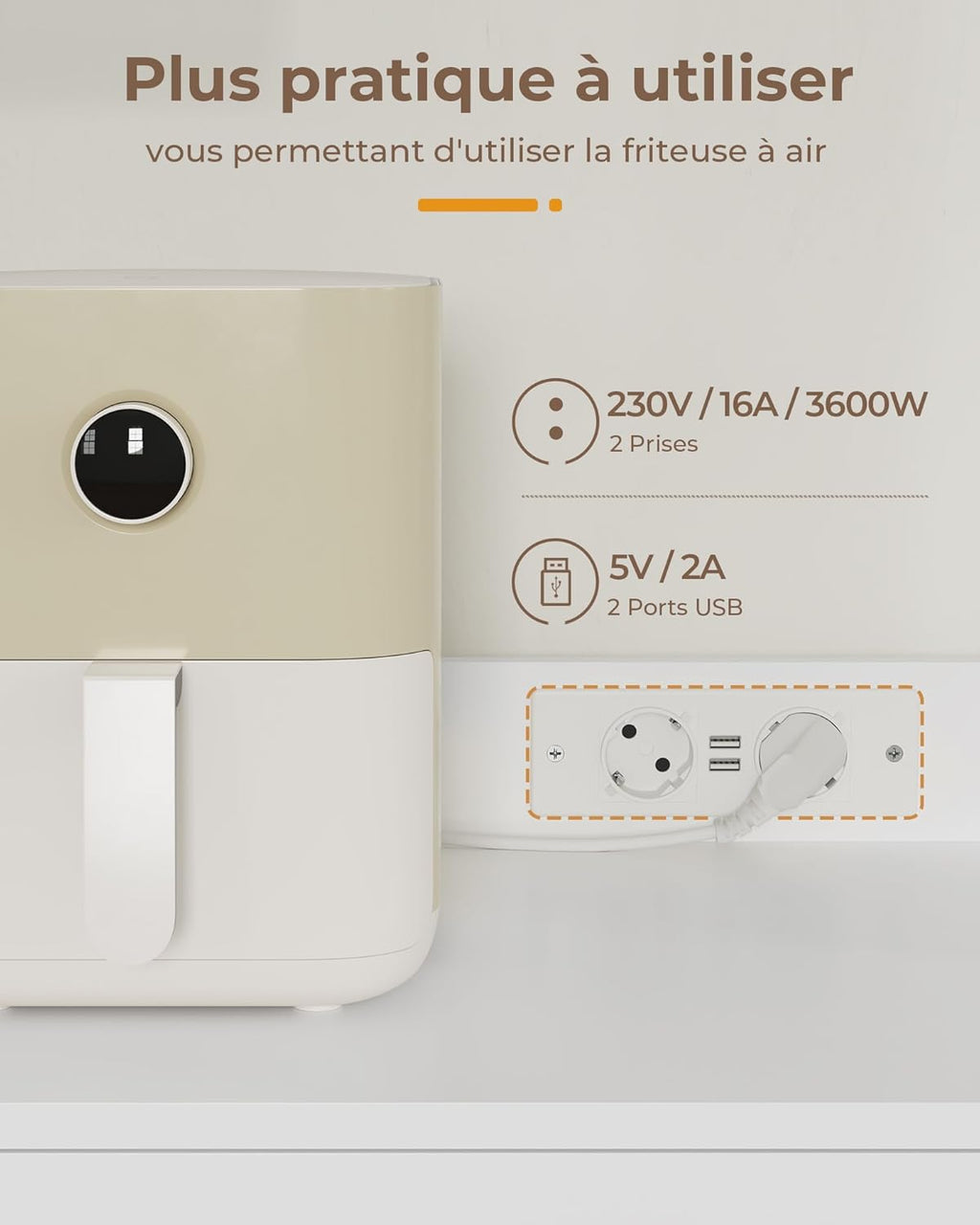 Storage Sideboard with LED and Power Strip