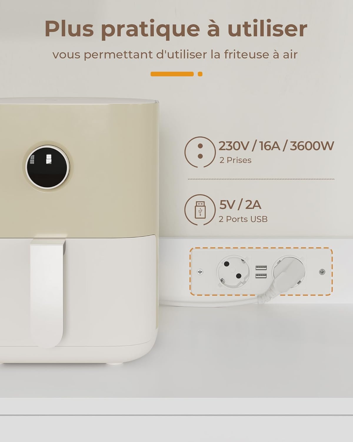 Storage Sideboard with LED and Power Strip