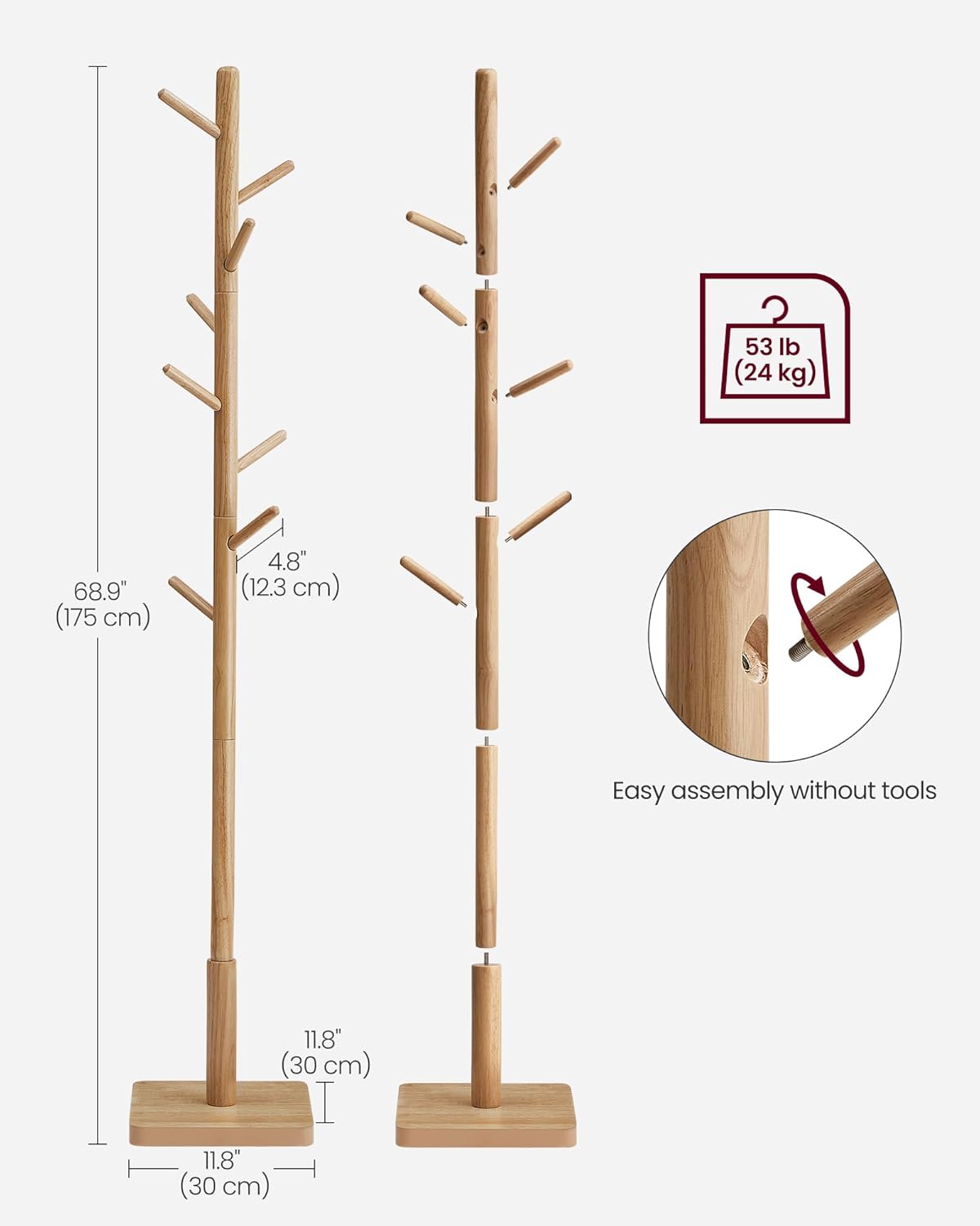 VASAGLE Coat Rack RCR010N01