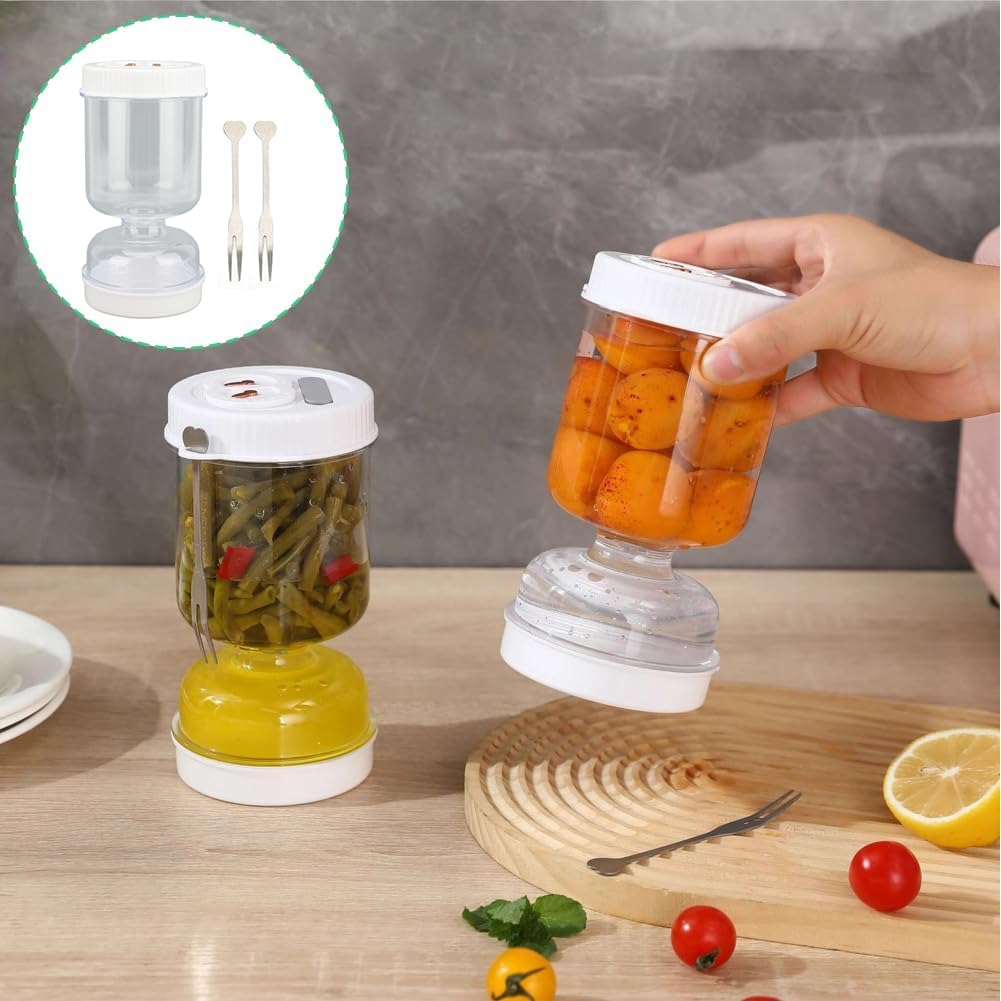 Leak-Proof Glass Pickle & Olive Jar