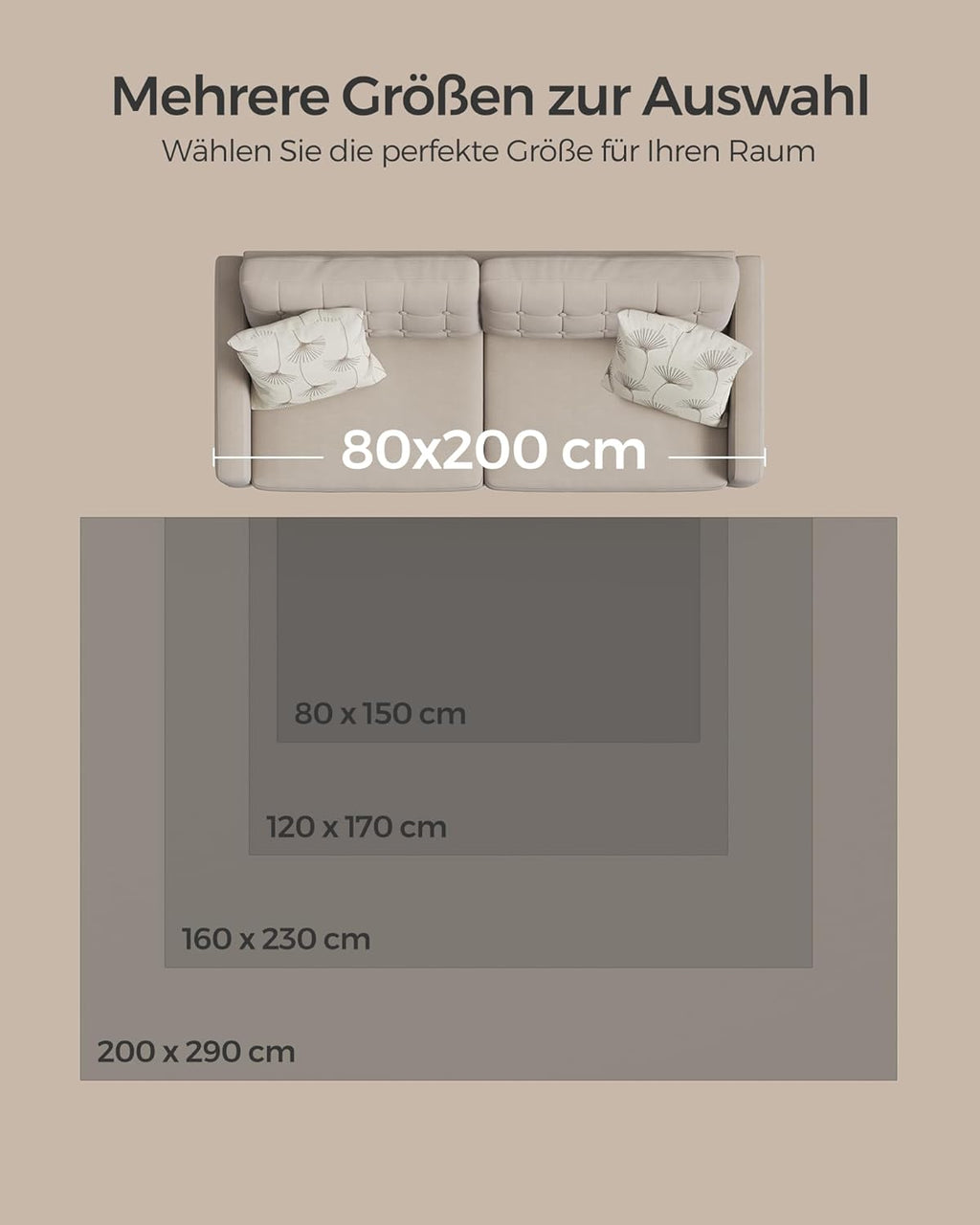 SONGMICS Non-Slip Rug TAR013G01