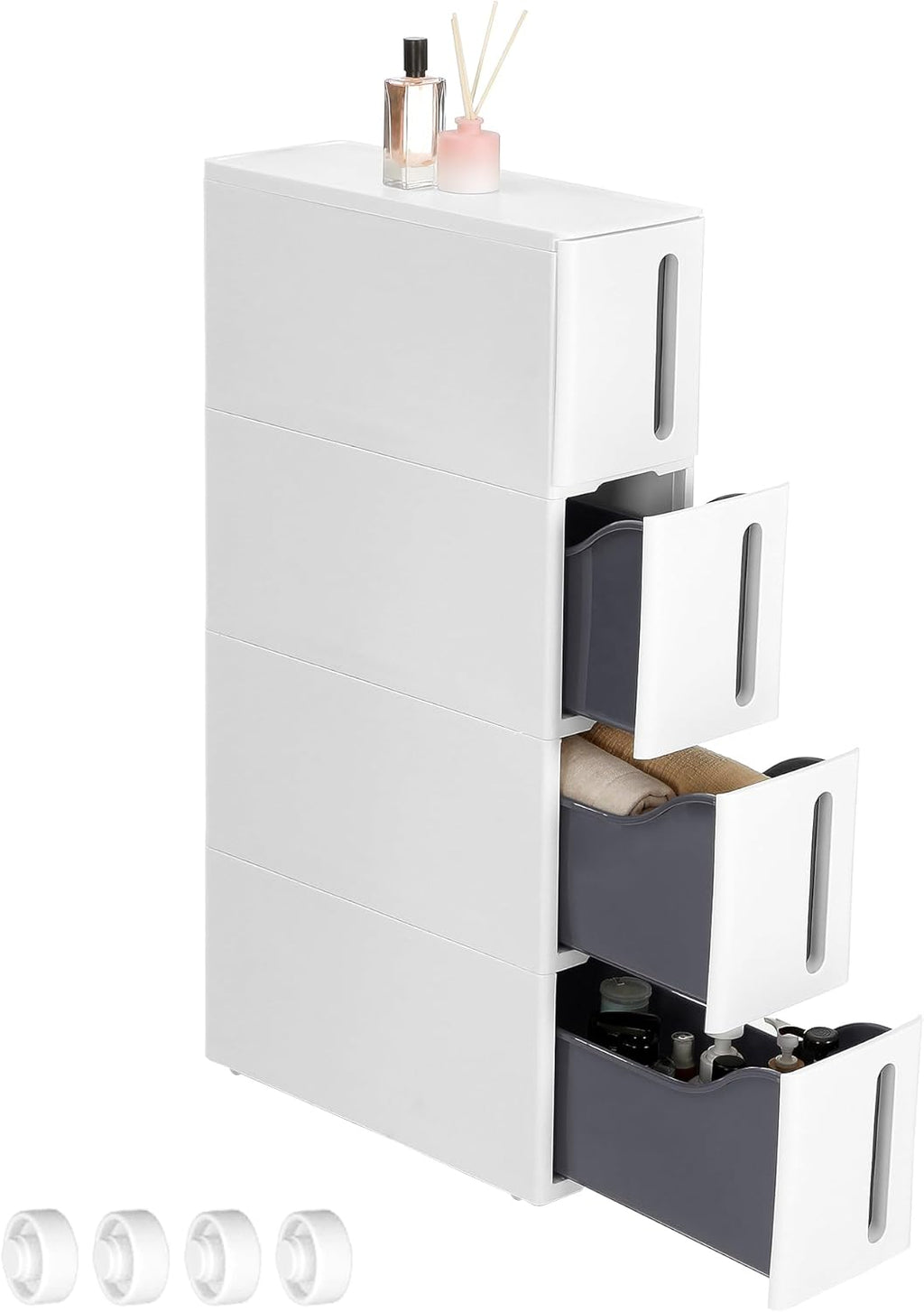 SONGMICS Storage Tower on Wheels KFR008G01