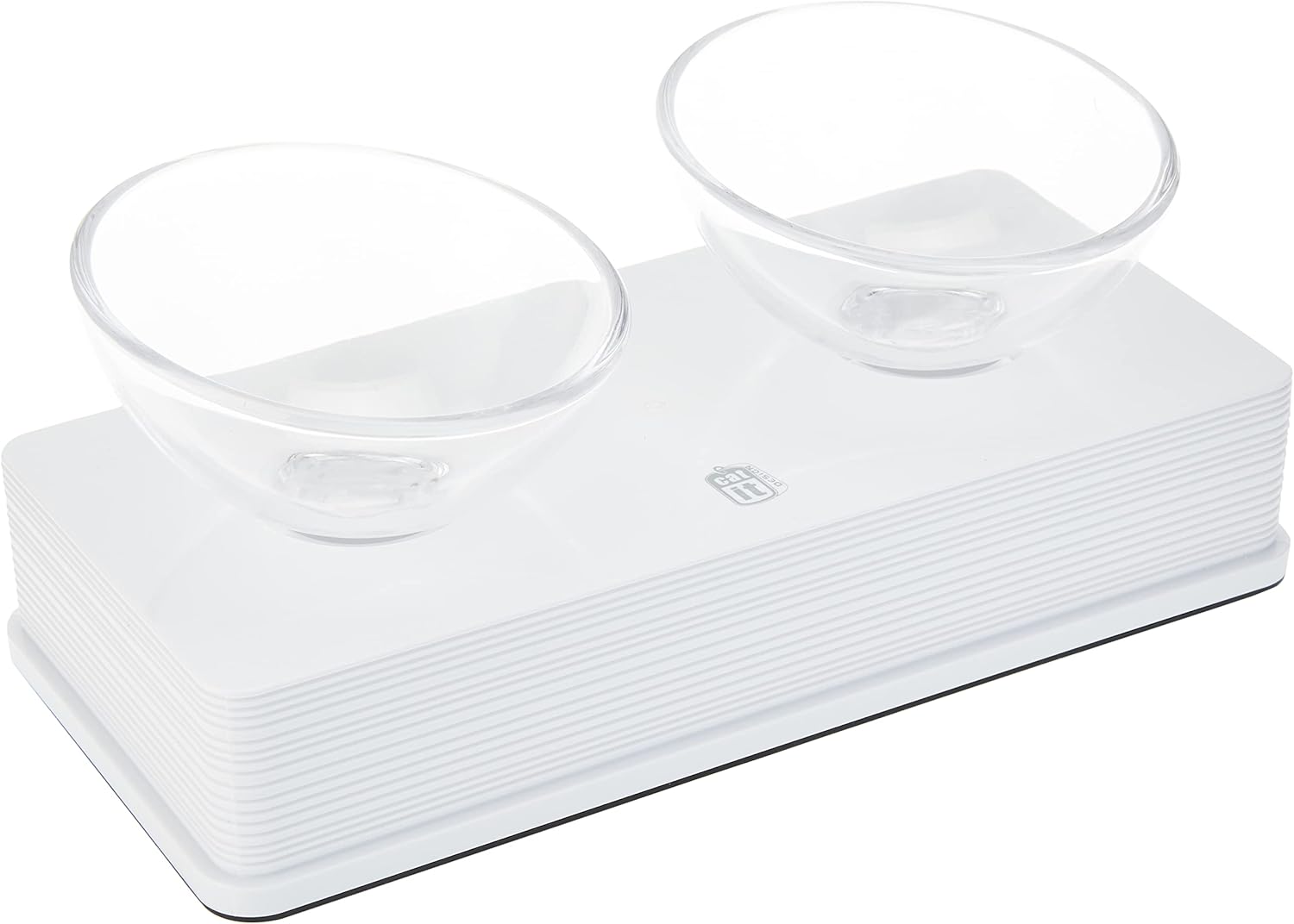 Catit Style 2-Bowl Glass Dinner Set for Pets