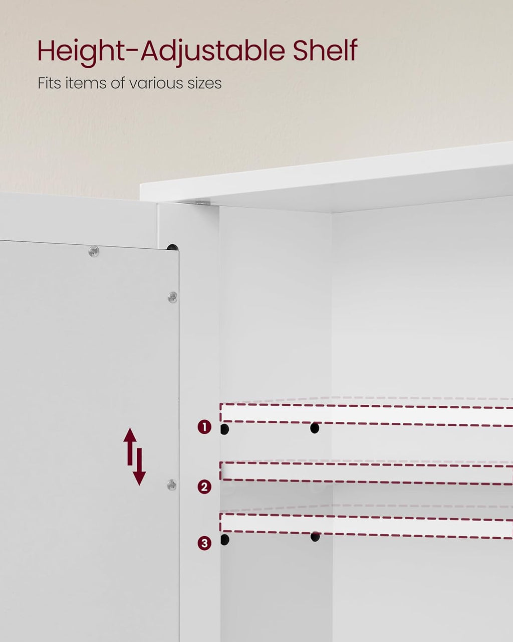 VASAGLE Cabinet with Mirror LHC002