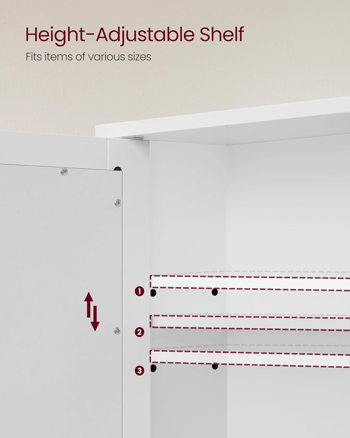 VASAGLE Cabinet with Mirror LHC002