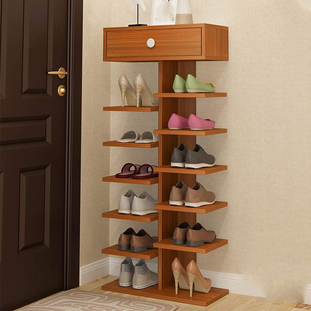 Vertical Shoe Rack Tower with Storage Drawer