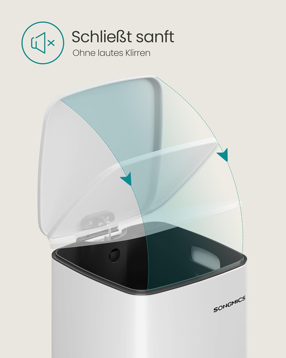 SONGMICS Kitchen Waste Bin LTB592W02