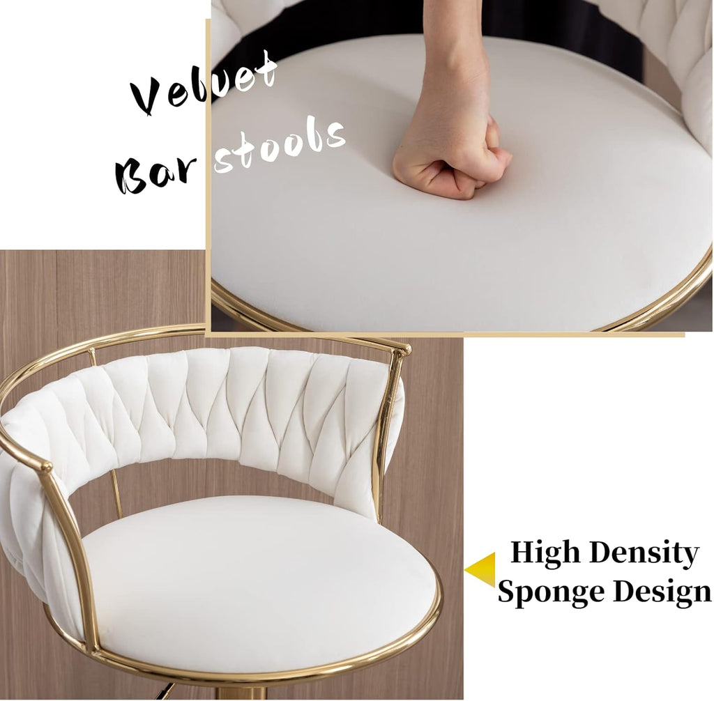 Set of 2 Modern Adjustable Barstools