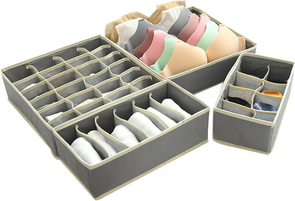Set of 4 Foldable Bra Organiser