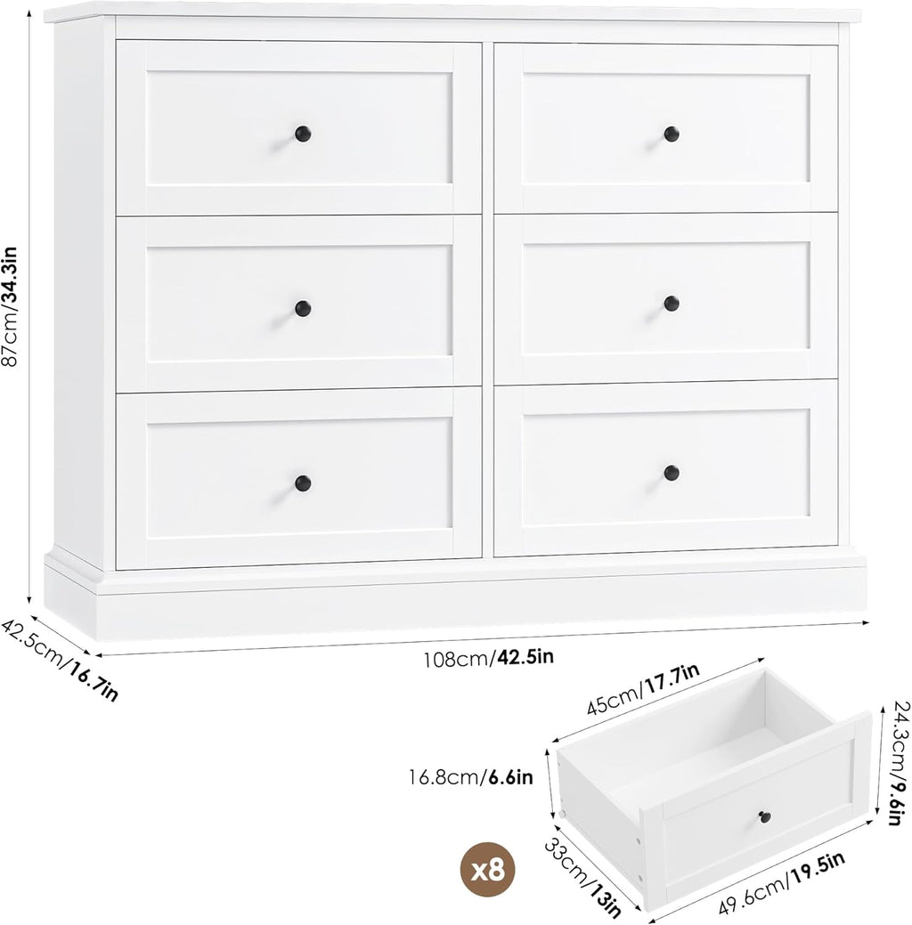 Modern Double Chest with Deep Drawers