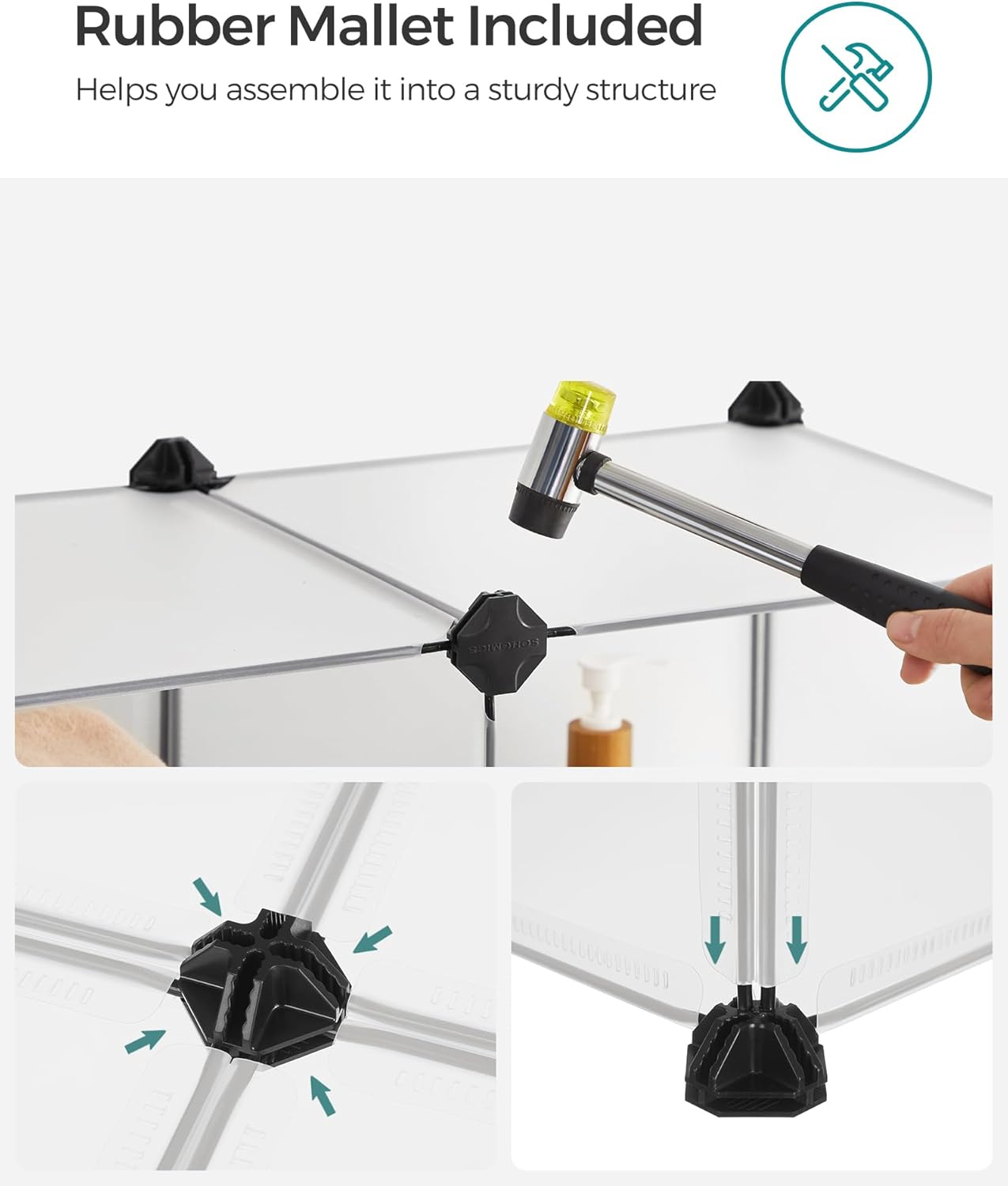 SONGMICS 12-Cube Shoe Rack LPC342W01