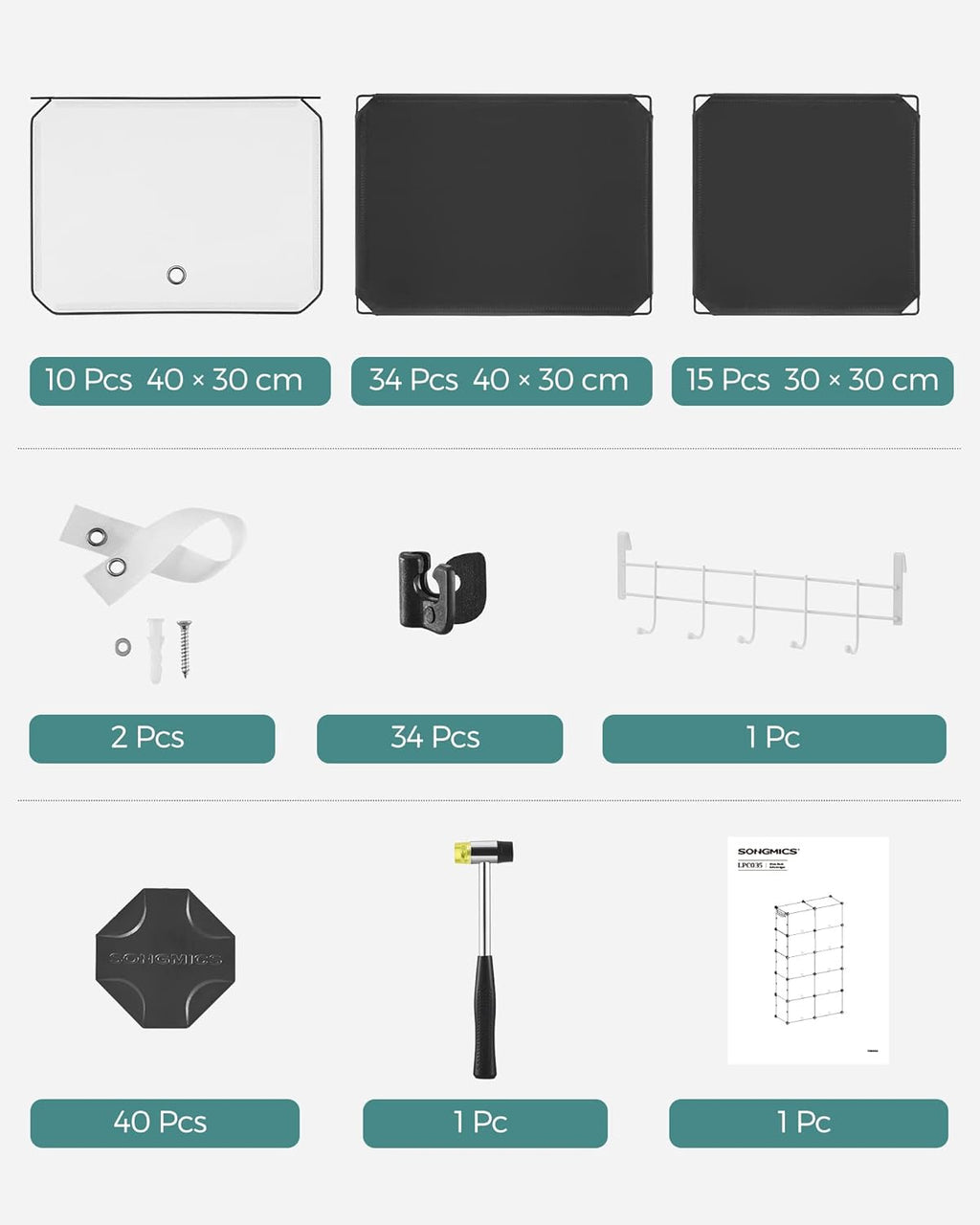 SONGMICS Interlocking Shoe Rack LPC035B01