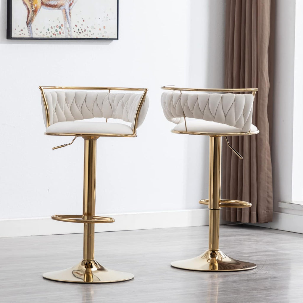 Set of 2 Modern Adjustable Barstools