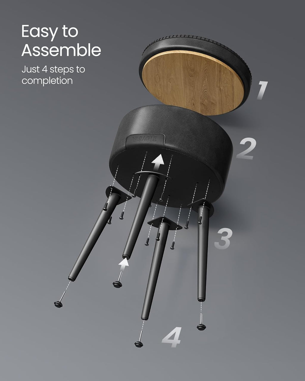 VASAGLE Storage Ottoman LOM005B01