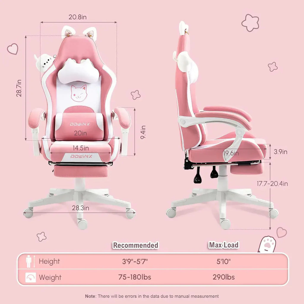 Dowinx Cute Cat‑Ear Gaming Chair