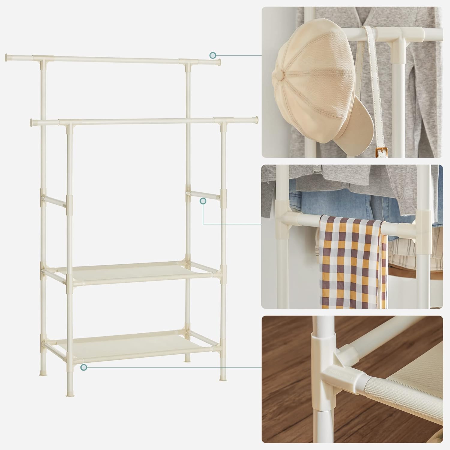 SONGMICS Clothes Rail RDR02WT