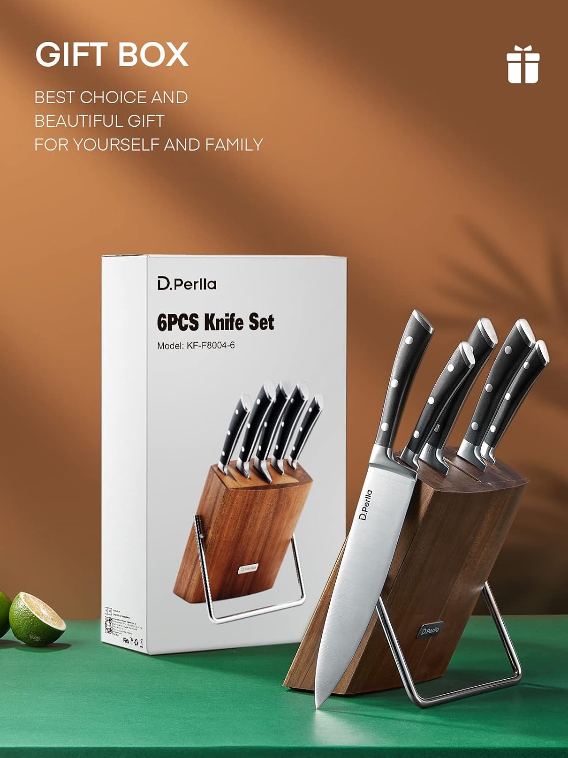 D.Perlla 6-Piece Kitchen Knife Set