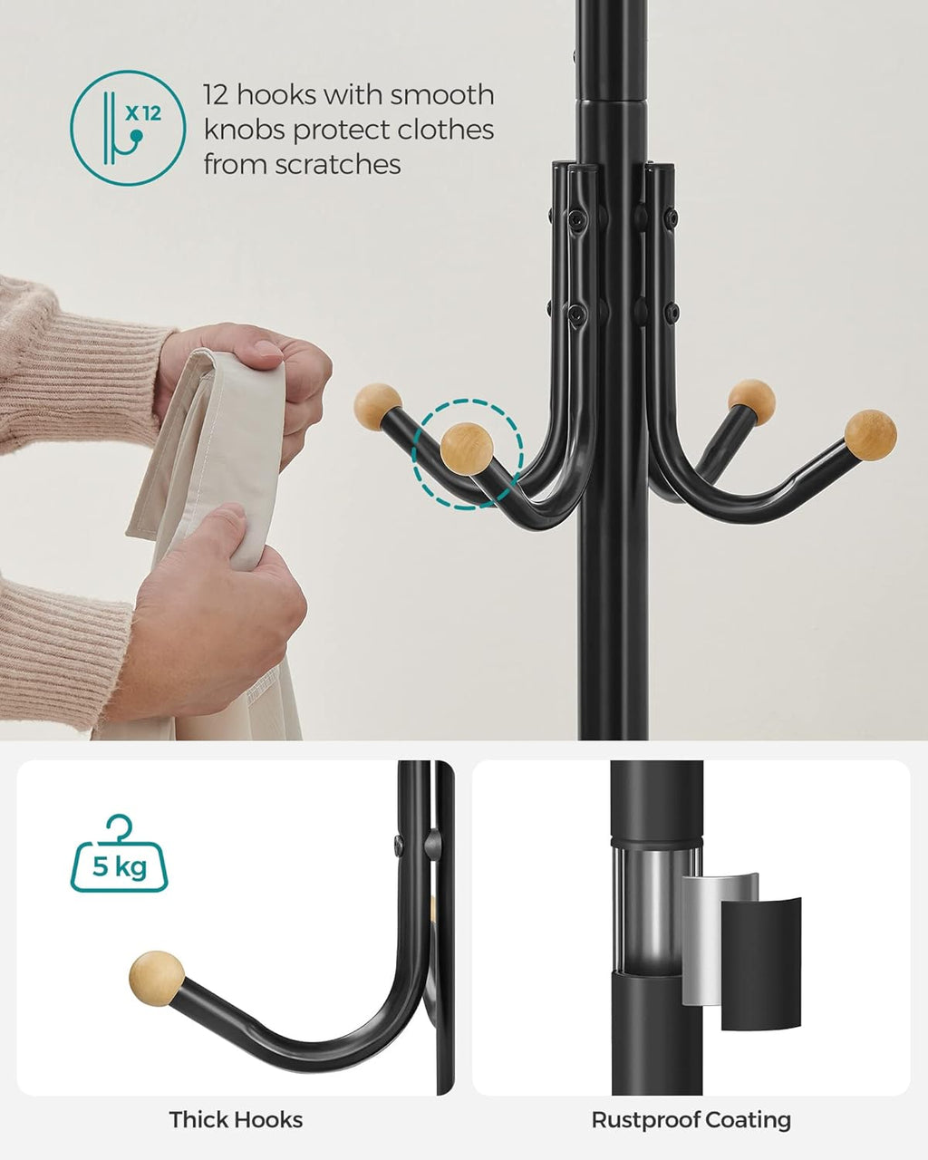 SONGMICS Coat Stand RCR031B01